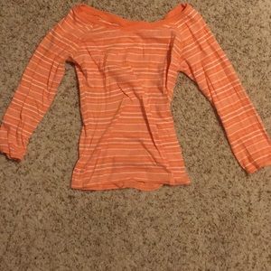 Orange striped long sleeve